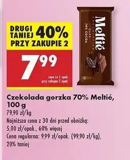 Biedronka Czekolada gorzka 70% Meltie oferta