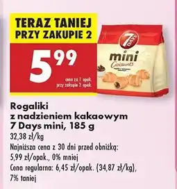Biedronka Mini rogaliki z nadzieniem kakaowym 7 days oferta