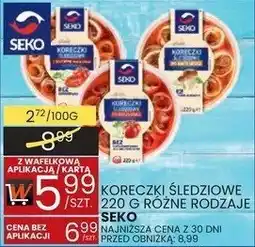 Wafelek Koreczki śledziowe 220 g różne rodzaje SEKO oferta