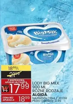Wafelek Lody Big Milk 900 ml różne rodzaje Algida oferta