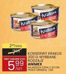 Wafelek Konserwy Krakus 300g wybrane rodzaje Animex oferta