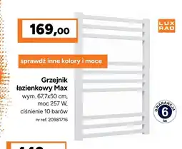 Bricoman Grzejnik łazienkowy Lux Rad oferta