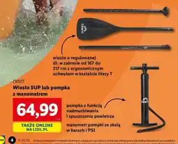 Lidl Pompka z manometrem do deski sup Crivit oferta