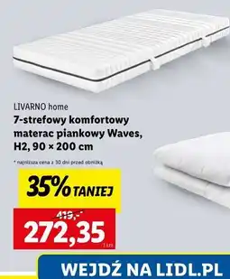 Lidl Materac 7-strefowy 90 x 200 cm Livarno Home oferta