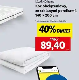 Lidl Koc obciążeniowy 140 x 200 cm Livarno Home oferta