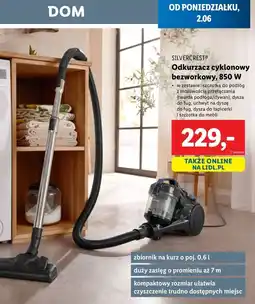 Lidl Odkurzacz bezworkowy 850 w Silvercrest oferta