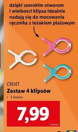 Lidl Klipsy Crivit oferta