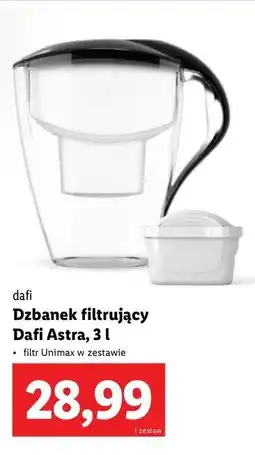 Lidl Zestaw dzbanek filtrujący astra classic 3 l grafitowy + wkład standard 1 szt Dafi oferta
