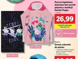 Lidl Ponczo kąpielowe z kapturem świnka peppa oferta