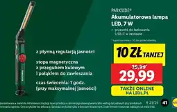 Lidl Lampa akumulatorowa 7w Parkside oferta