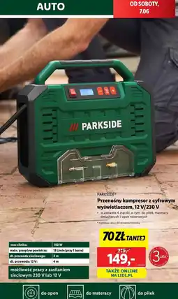 Lidl Kompresor z wyświetlaczem Parkside oferta