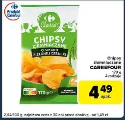 Globi Chipsy o smaku zielonej cebulki Carrefour Classic oferta