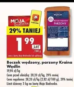 Biedronka Boczek wędzony parzony Kraina Wędlin oferta