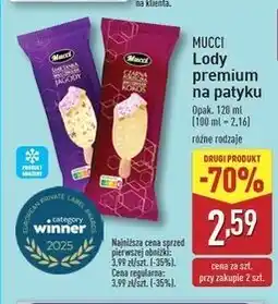 ALDI Lody czarna porzeczka kokos Mucci oferta