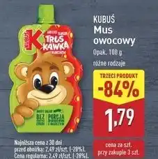 ALDI Mus jabłko-banan-truskawka-marchew Kubuś oferta
