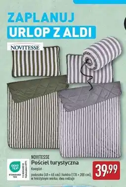 ALDI Pościel turystyczna poduszka 40 x 60 cm + kołdra 135 200 Novitesse oferta