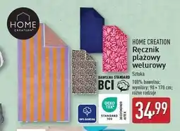 ALDI Ręcznik plażowy welurowy 93 x 170 cm Home Creation oferta