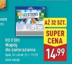 ALDI Napój do zamrażania o smaku coli wiśni marzanki wonnej brzoskwini i cytryny Rio D'oro oferta