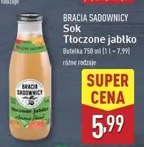 ALDI Sok tłoczony jabłko odmiana golden delicious Bracia Sadownicy oferta