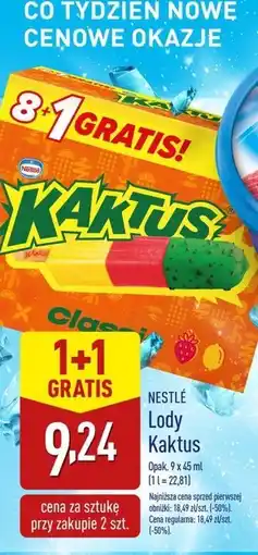 ALDI Lody cytrynowo-truskawkowe Nestle Kaktus oferta