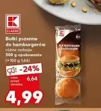 Kaufland Bułki pszenne hamburger K-Classic oferta