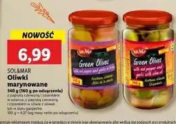 Lidl Oliwki zielone z papryką czerwoną i czosnkiem w solance Sol&mar oferta