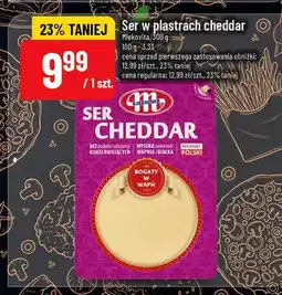 Polomarket Ser cheddar w plastrach Mlekovita 300g oferta