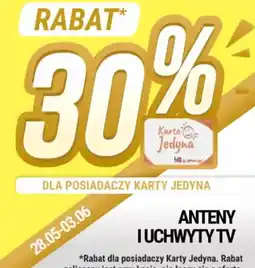 Rabat 30% na anteny i uchwyty TV