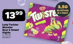 Netto Lody Twister Monster Sour & Sweet Algida oferta