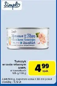Carrefour Express Tuńczyk w kawałkach sosie własnym Simpl oferta