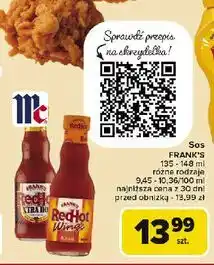 Carrefour Sos xtra hot Frank's Red Hot oferta
