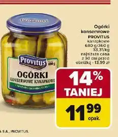 Carrefour Ogórki konserwowe kanapkowe Provitus oferta