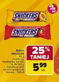 Carrefour Baton morango Snickers oferta