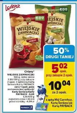Carrefour Chipsy papryka Lorenz Wiejskie Ziemniaczki oferta