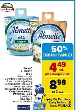 Carrefour Serek lekki naturalny Hochland Almette oferta