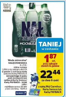 Carrefour Woda gazowana Nałęczowianka oferta