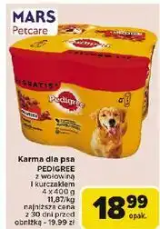 Carrefour Karma z kurczakiem i wołowiną w galaretce Pedigree oferta