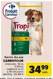 Carrefour Karma dla psów z drobiem Tropi oferta