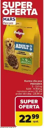 Carrefour Karma dla psa wołowina drób Pedigree Vital oferta
