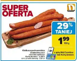 Carrefour Kiełbasa podwawelska Dobrowolscy oferta