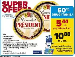 Carrefour Ser camembert naturalny President oferta