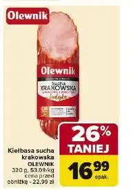 Carrefour Kiełbasa krakowska z indyka Olewnik oferta