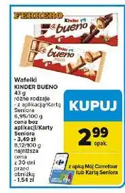 Carrefour Baton Kinder Bueno White oferta