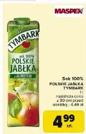 Carrefour Sok 100% polskie jabłka z agrestem Tymbark oferta