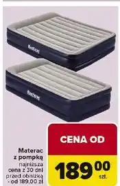 Carrefour Materac dmuchany 2-osobowy z wbudowaną pompą 203 x 152 cm Bestway oferta