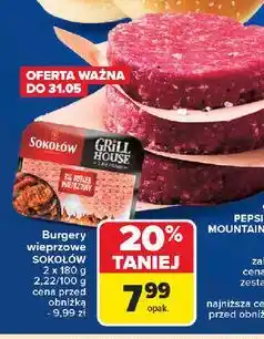 Carrefour Big burger wołowy Sokołów Grill House oferta