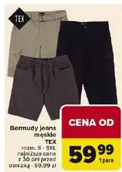 Carrefour Bermudy męskie jeans s-xxl Tex oferta