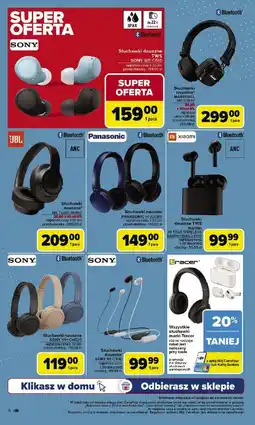 Carrefour Słuchawki wf-c510 białe Sony oferta