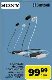 Carrefour Słuchawki wi-c100 białe Sony oferta