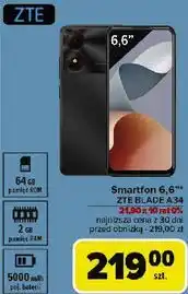 Carrefour Smartfon blade a34 Zte oferta